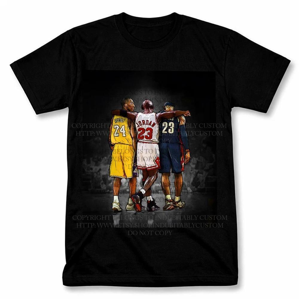 Kobe Bryant Michael Jordan Lebron James Graphic T Shirt Vantage Basketball Tee